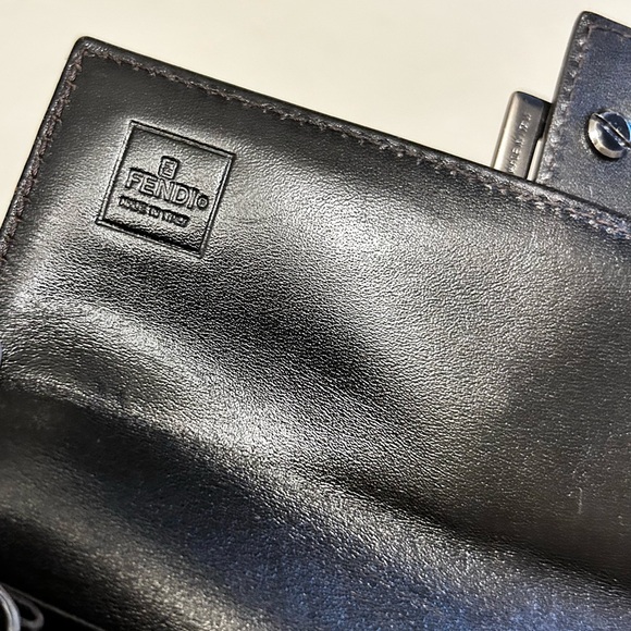 Fendi Black and Brown Logo Wallet - Picture 6 of 6